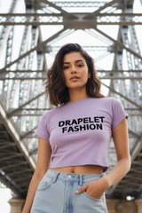 Women's Drapelet Lavendar Crop Top