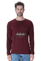 Maroon color full sleeve tshirt