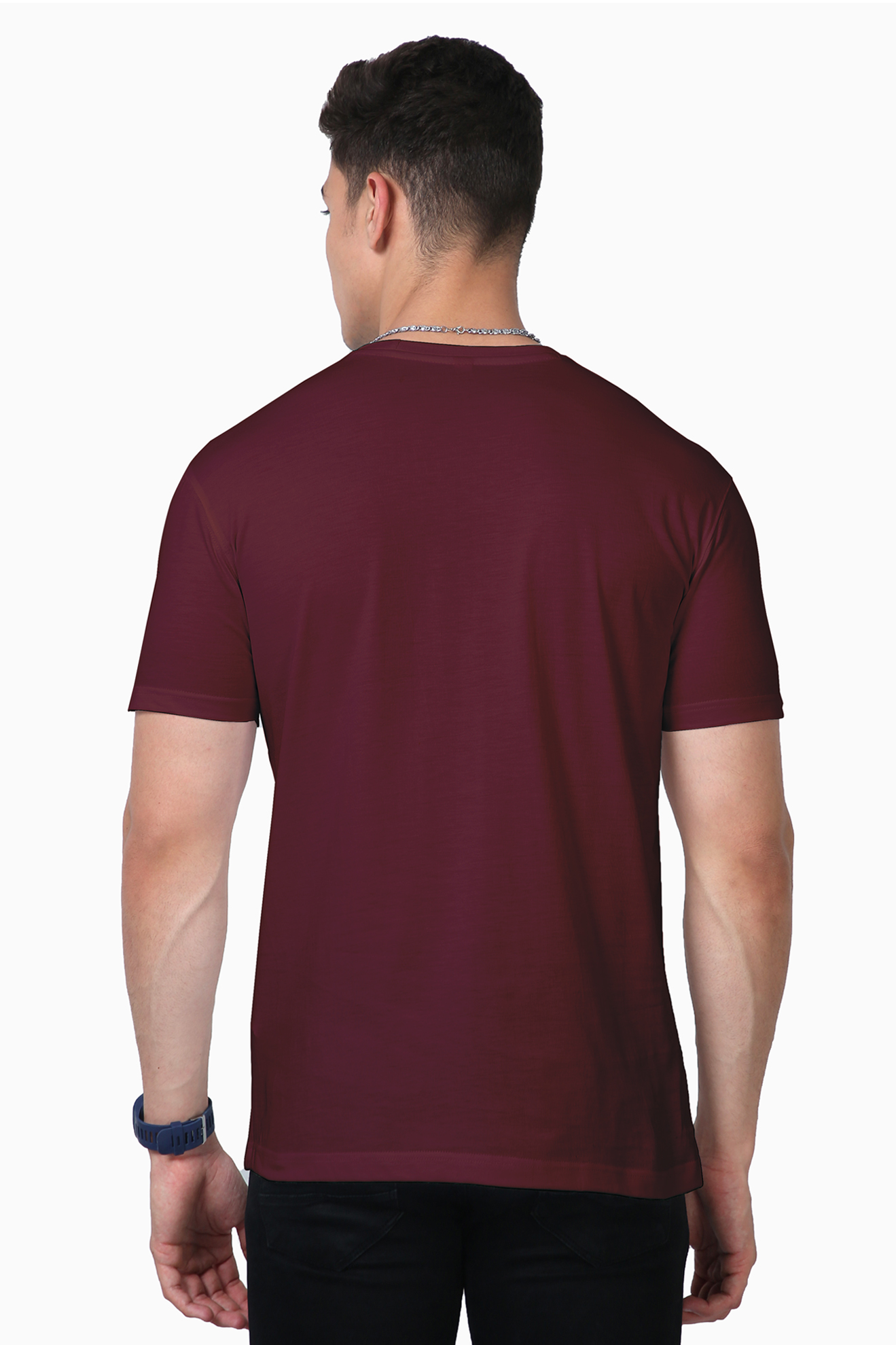 Unisex Maroon "RUNNING" Premium Supima T-Shirt