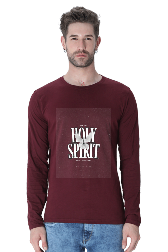 Men's Round Neck Full Sleeve Holy Spirit T-shirt