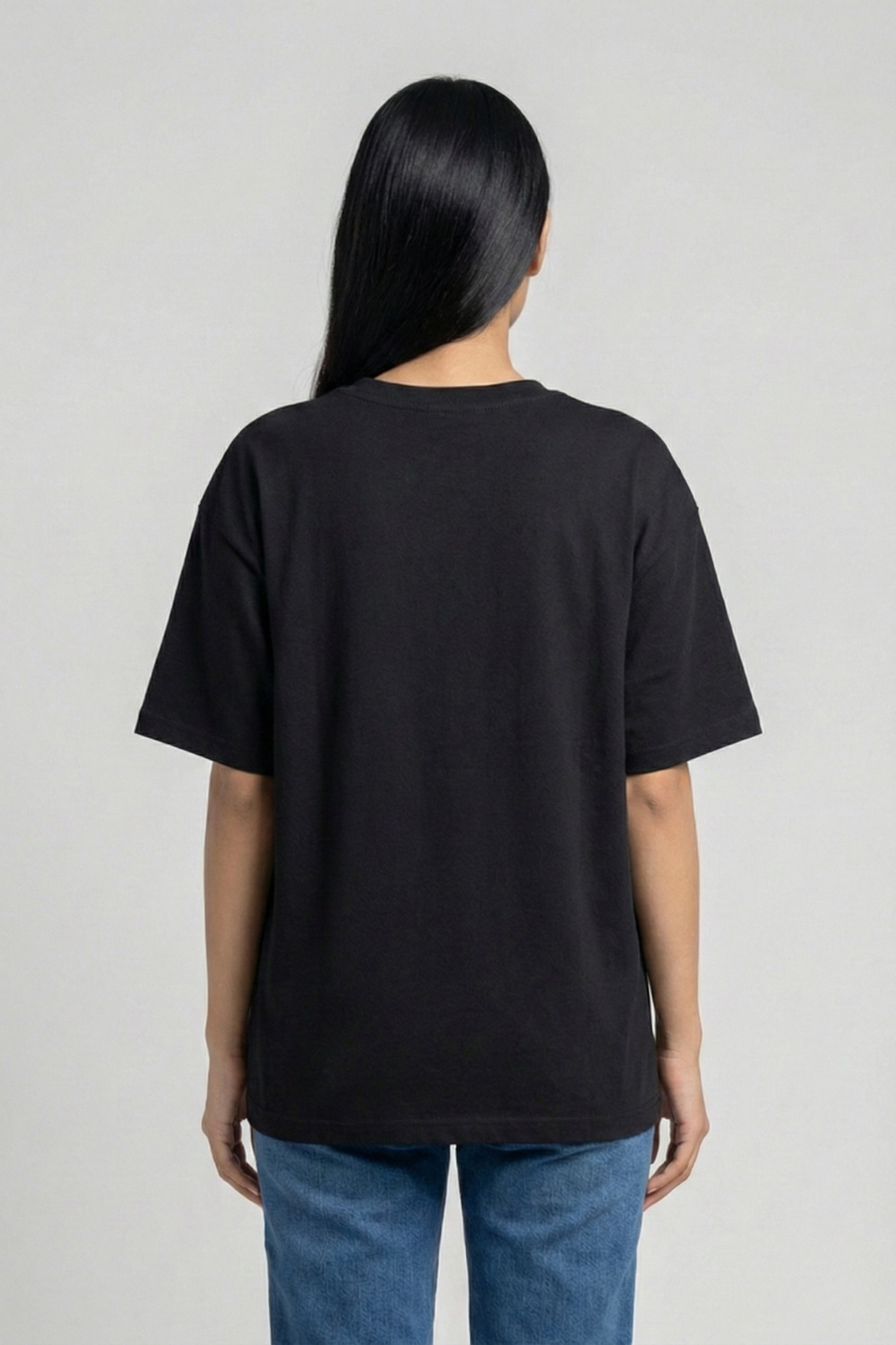 Women's Holi Vibes Pop Art – Classic Oversized Black T-Shirt