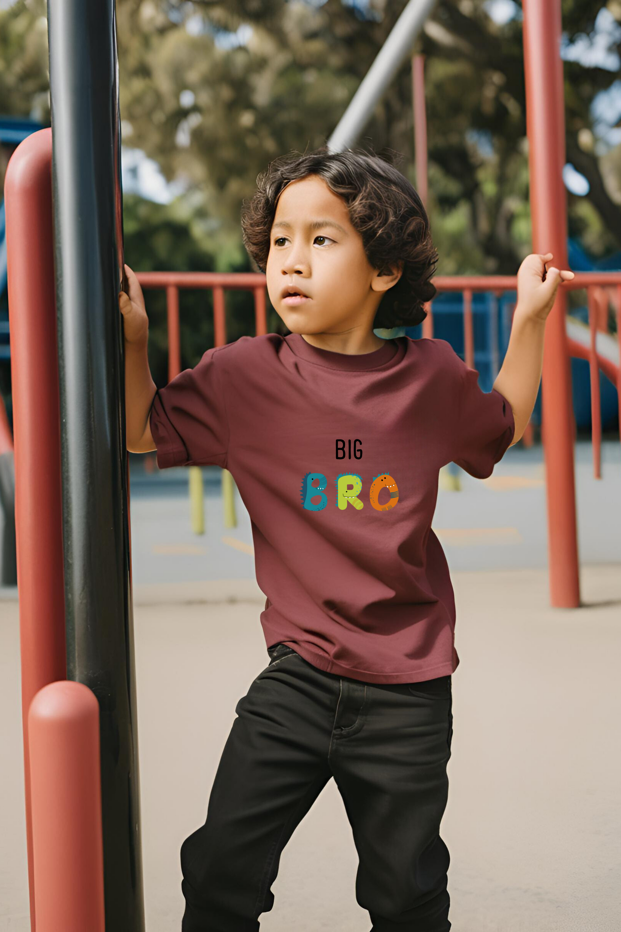 Boys Round Neck Half Sleeve Big Bro T-shirt