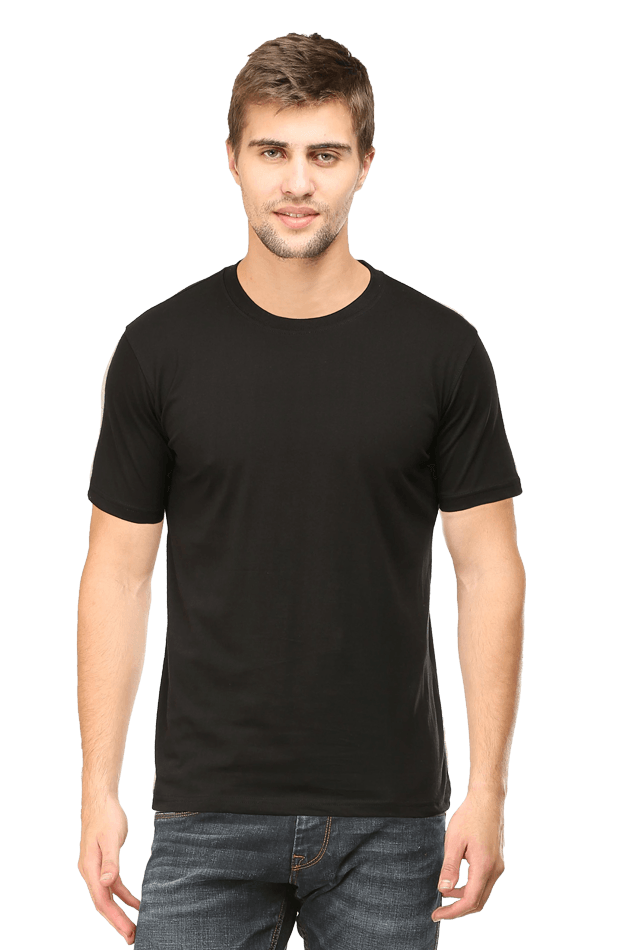 Men's Round Neck Half Sleeve Plain T-shirt