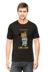 Men's Round Neck Half Sleeve Chill Guy T-Shirt