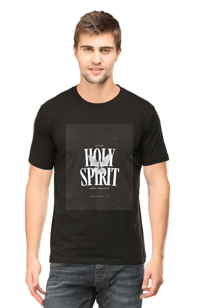 Men's Round Neck Half Sleeve Holy Spirit T-Shirt