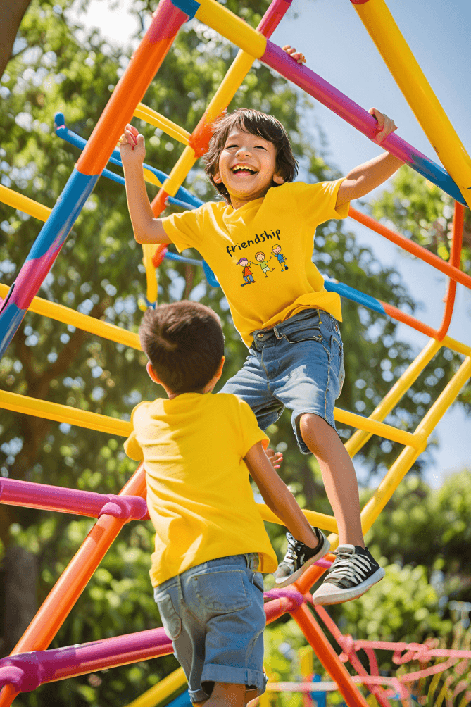 Boys Round Neck Half Sleeve Dosti T-shirt