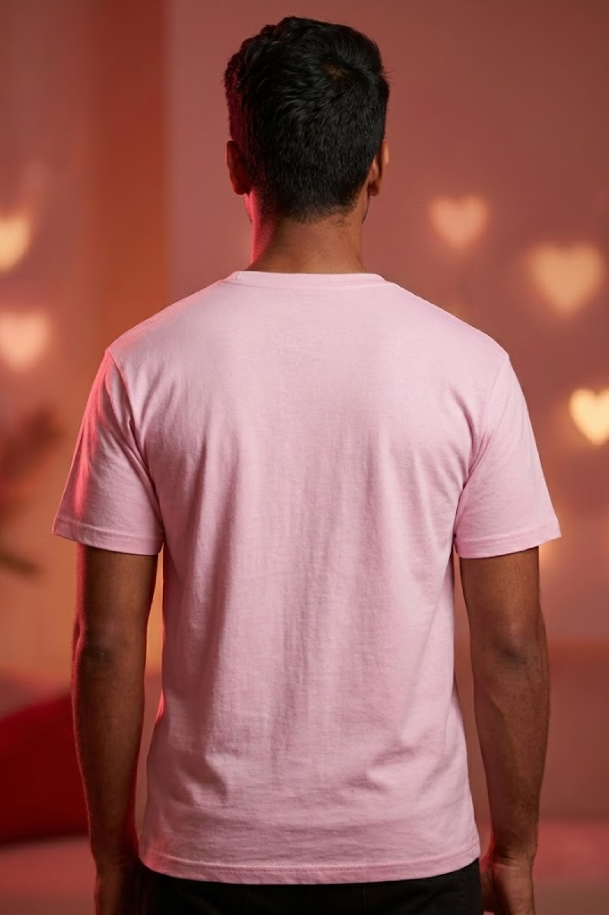 Men's Baby Pink Te Amo Amor Classic Crew T-Shirt
