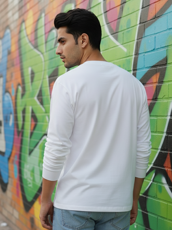 Men's Plain White Sweatshirt