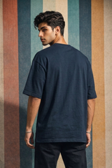 Men's Vintage Retro Stripes Graphic Oversized T-Shirt
