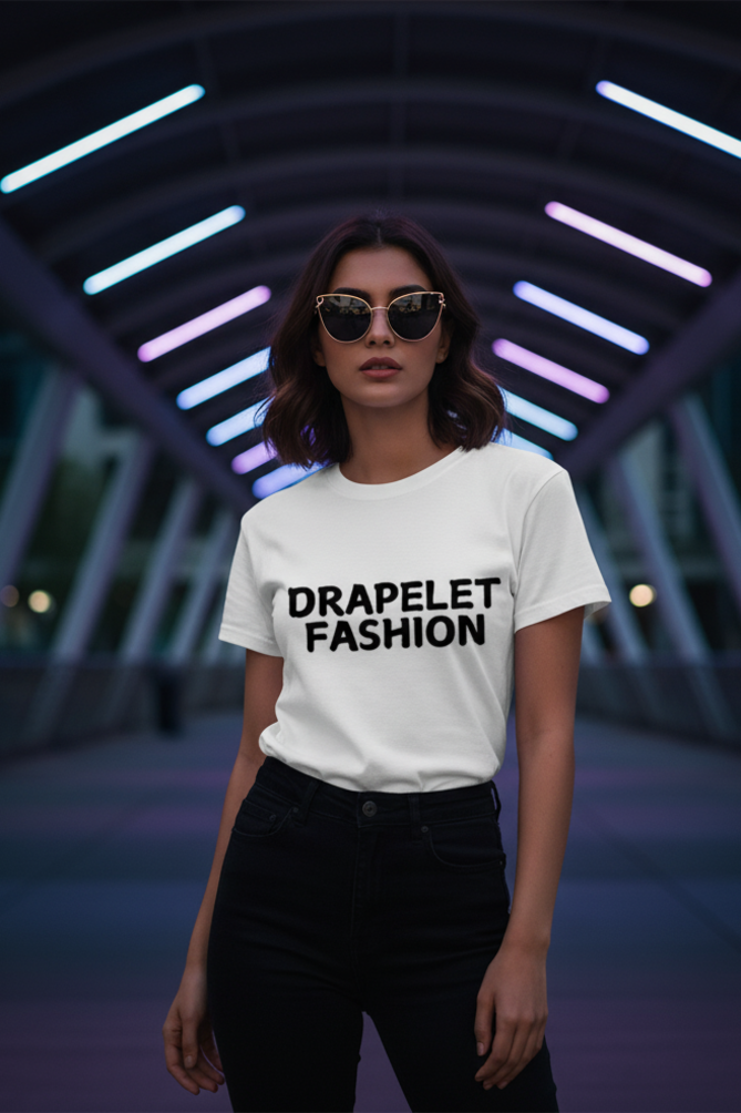 Women's Drapelet Fashion White Crop Top