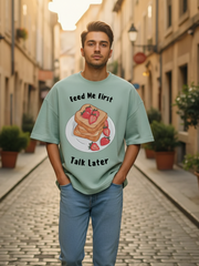 Unisex Jade Foodie Terry Cotton Oversized T-shirt