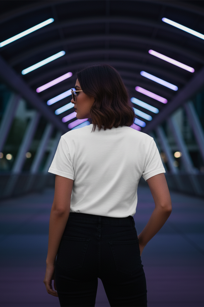 Women's Drapelet Fashion White Crop Top