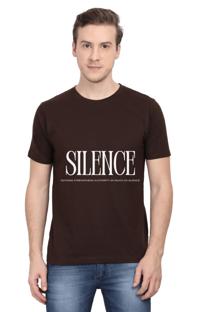 Men's Round Neck Half Sleeve Silence T-Shirt