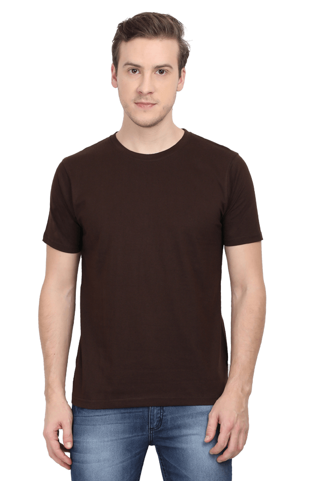 Men's Round Neck Half Sleeve Plain T-shirt