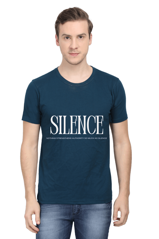 Men's Round Neck Half Sleeve Silence T-Shirt