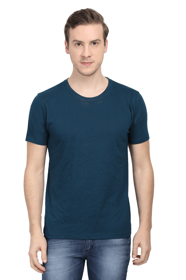 Men's Round Neck Half Sleeve Plain T-shirt