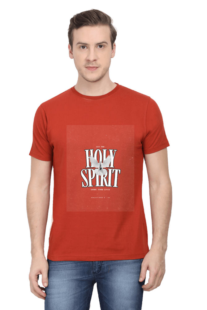 Men's Round Neck Half Sleeve Holy Spirit T-Shirt