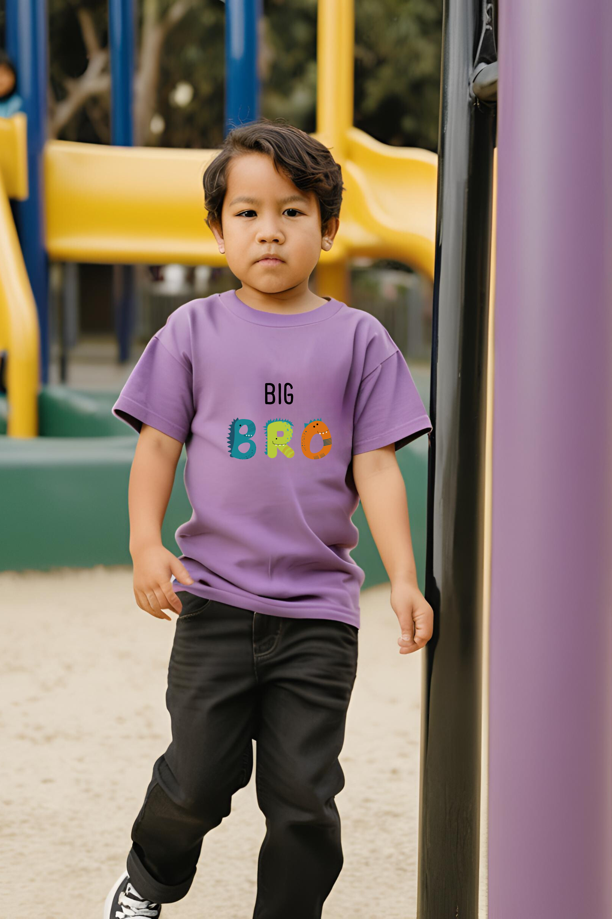 Boys Round Neck Half Sleeve Big Bro T-shirt