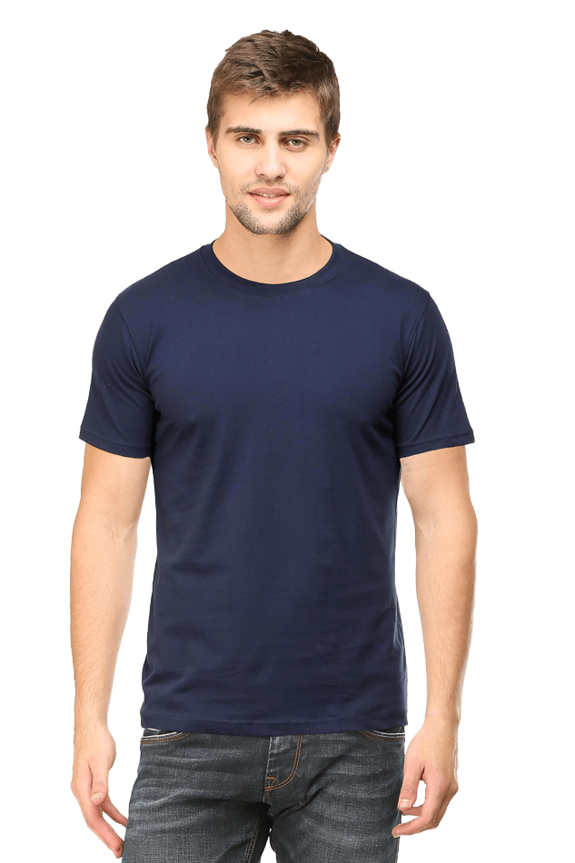 Men's Round Neck Half Sleeve Plain T-shirt