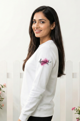 Women's White Subtle Empowerment Sweatshirt