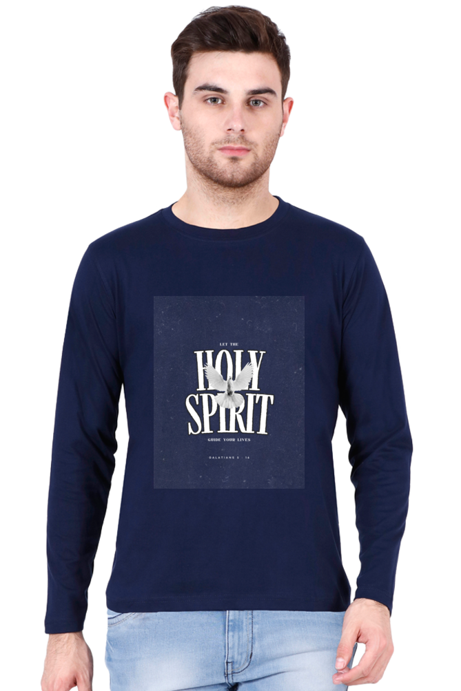 Men's Round Neck Full Sleeve Holy Spirit T-shirt