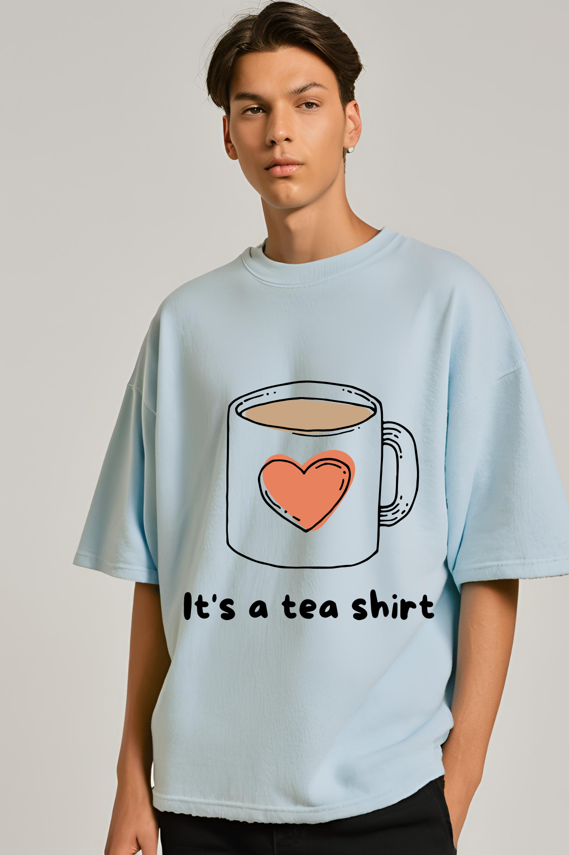 Unisex Tea Mug Terry Cotton Oversized T-shirt