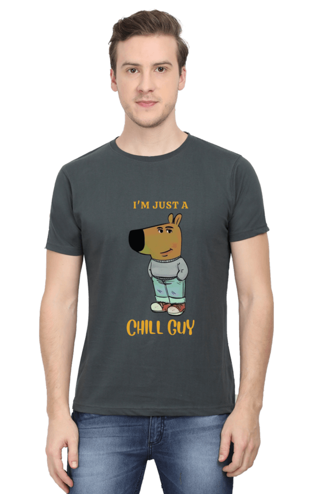 Men's Round Neck Half Sleeve Chill Guy T-Shirt