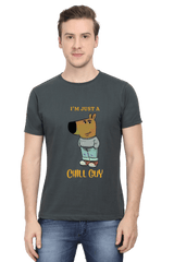 Men's Round Neck Half Sleeve Chill Guy T-Shirt