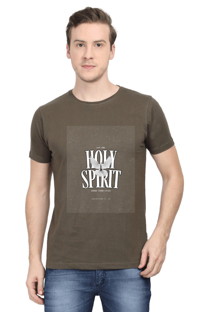 Men's Round Neck Half Sleeve Holy Spirit T-Shirt