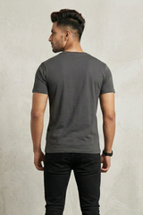 Men's Toxic – Graffiti Street Style Classic Crew Steel Grey T-Shirt