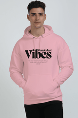 Men's Wanderlust Vibes Baby Pink Oversized Hooded Sweatshirt