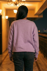 Unisex Lavender Cozy Forest Green Gradient Holiday Oversized Sweatshirt