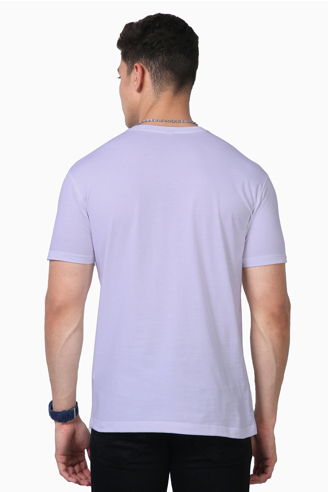 Unisex Round Neck Lavender Half Sleeve Premium Supima T-shirt