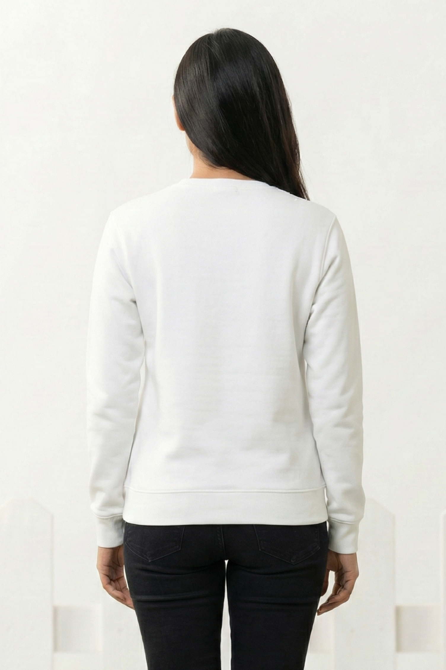 Women's White Subtle Empowerment Sweatshirt