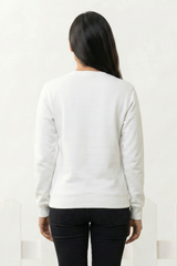 Women's White Subtle Empowerment Sweatshirt