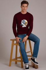 Men's Round Neck Full Sleeve Tom & Jerry T-Shirt