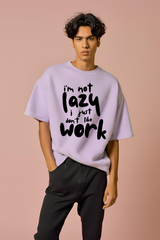 Unisex Lavender Lazy Terry Cotton Oversized T-shirt