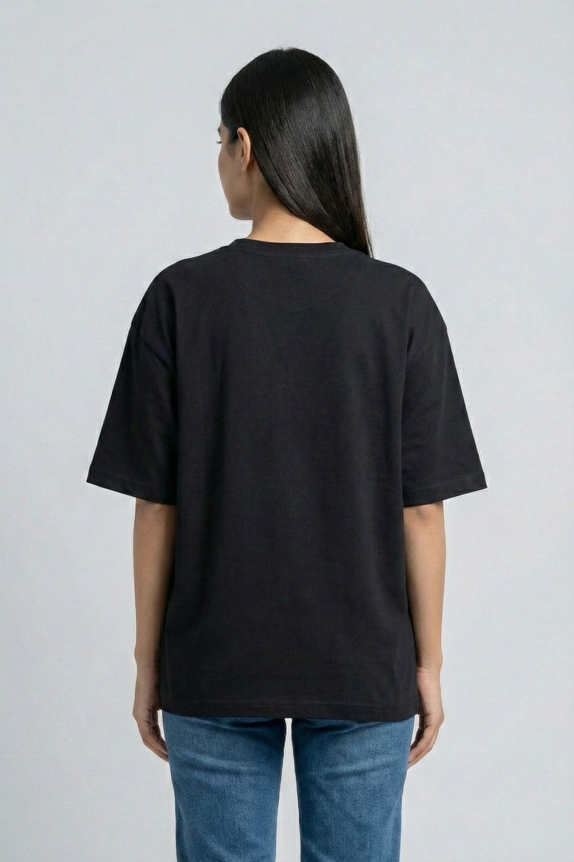 Women's Eat Sleep Play Holi Repeat – Classic Oversized Black T-Shirt
