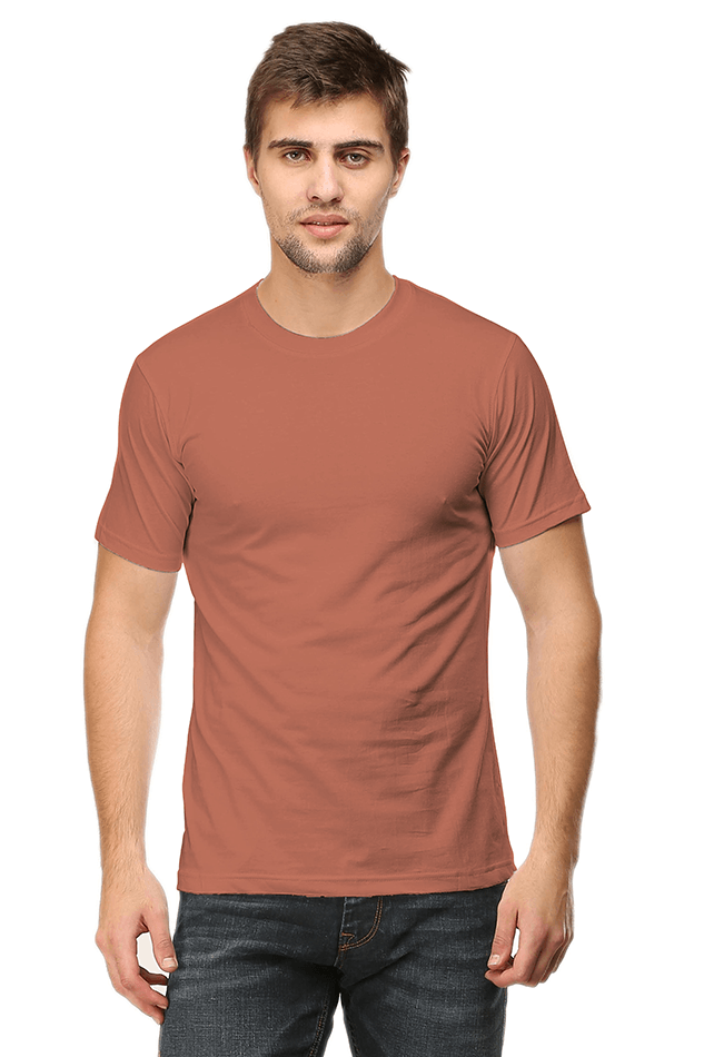 Men's Round Neck Half Sleeve Plain T-shirt