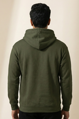 Unisex Olive Green Cozy Holiday Greetings Graphic Hoodie
