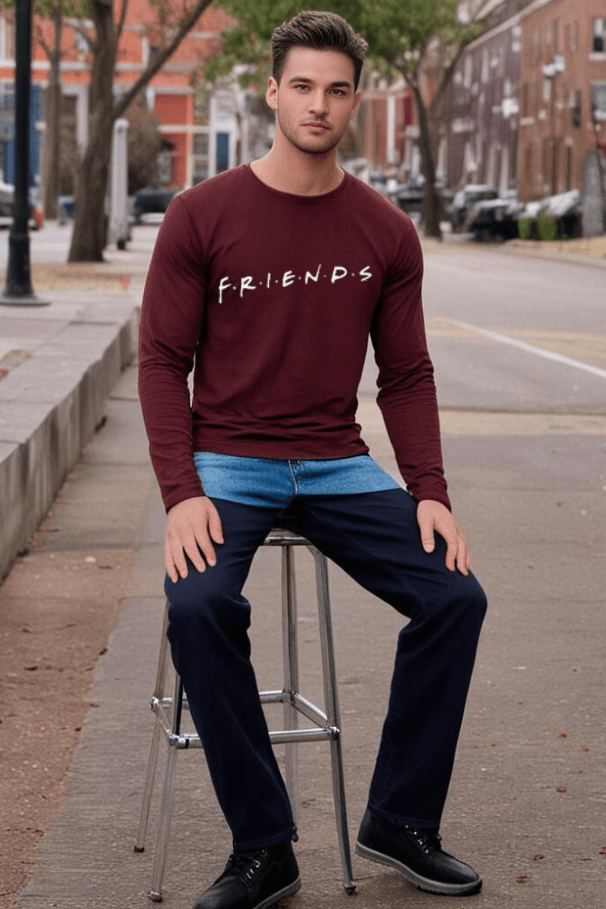 maroon full sleeve tshirt