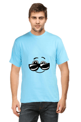 Men's Round Neck Half Sleeve Sunglasses T-Shirt