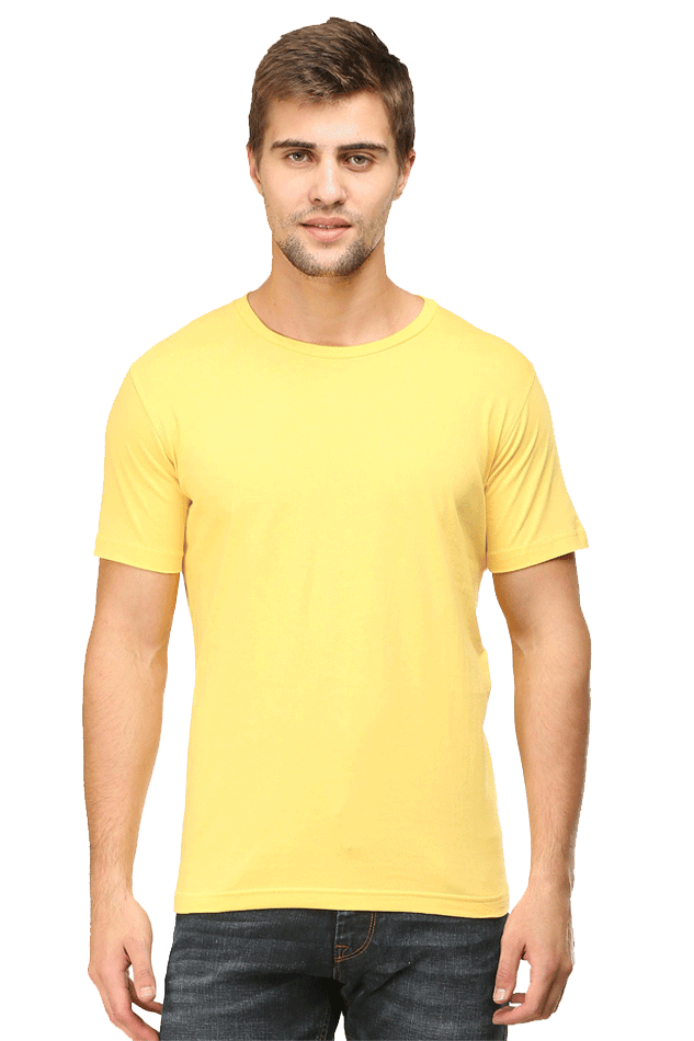 Men's Round Neck Half Sleeve Plain T-shirt