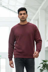 Men's Plain Maroon Sweatshirt