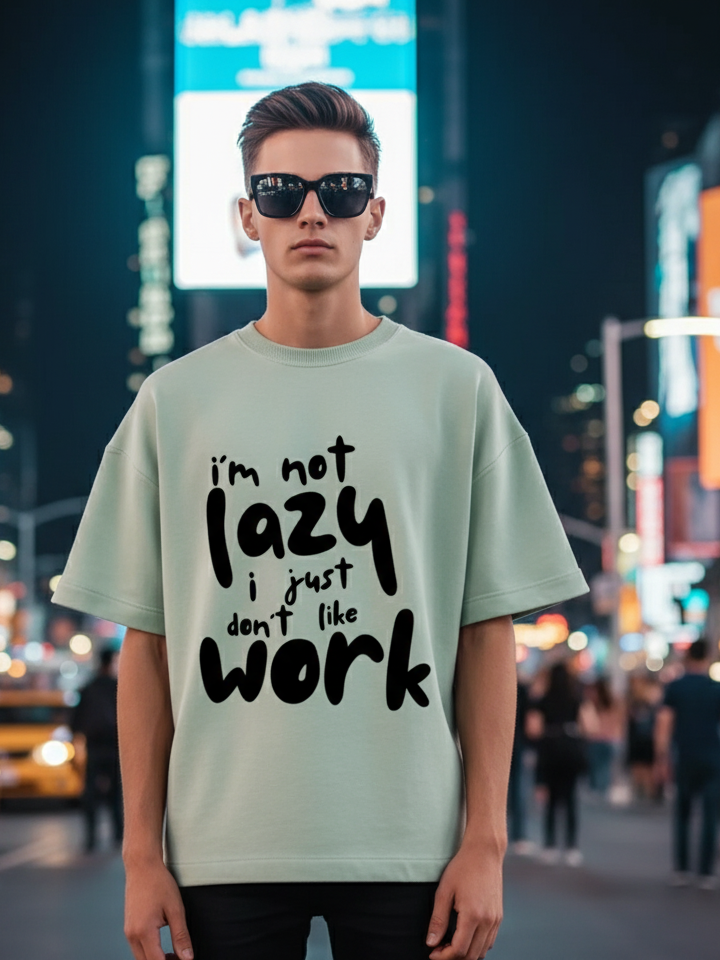 Unisex Jade Lazy Terry Cotton Oversized T-shirt