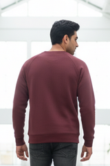 Men's Plain Maroon Sweatshirt