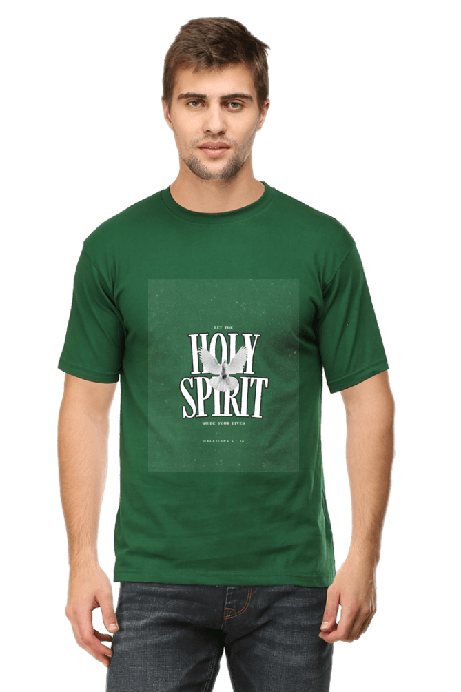 Men's Round Neck Half Sleeve Holy Spirit T-Shirt