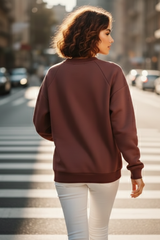 Women's Plain Maroon Sweatshirt