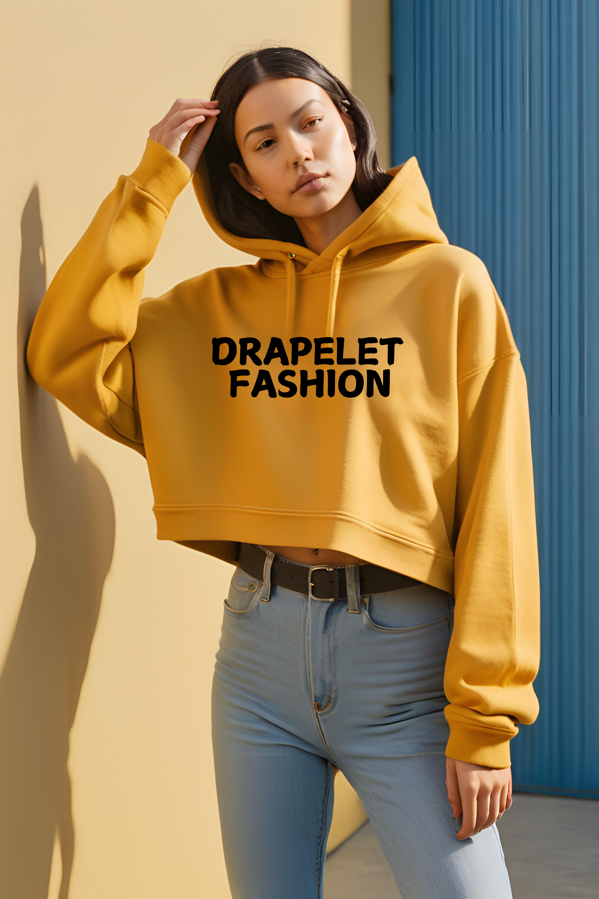 Women's Drapelet Crop Hoodies