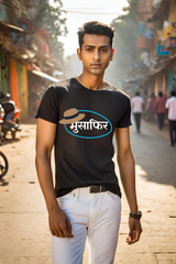 Unisex Black "Musafir" Premium Supima T-shirt